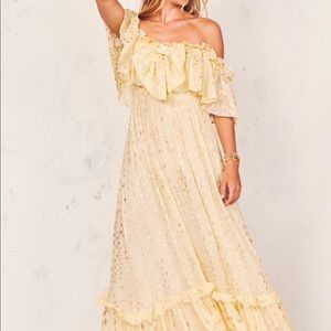 Ronny Yellow Dress with silver stars